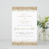 Papier Budget Script Gold Parties scintillant Mariage Enr (Debout devant)