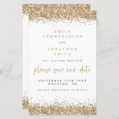 Papier Budget Script Gold Parties scintillant Mariage Enr (Devant / Derrière)