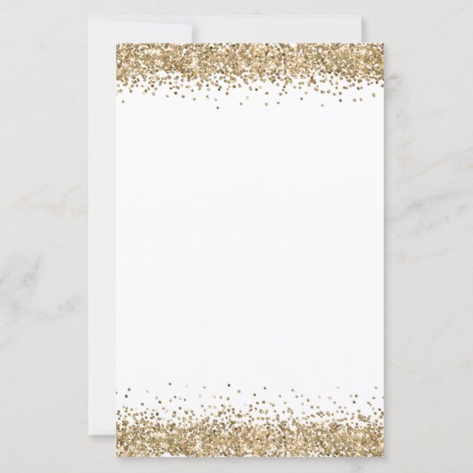 Papier Budget Script Gold Parties scintillant Mariage Enr (Dos)