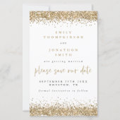 Papier Budget Script Gold Parties scintillant Mariage Enr (Devant)