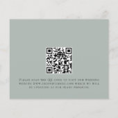 Papier Budget Script Light Sage Green Enregistrer La Date (Dos)