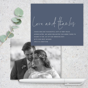Papier Budget Script Love Thanks Photo Mariage Navy