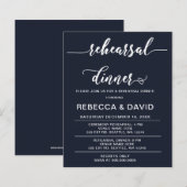 Papier Budget Script Marine Répétition Dîner Invitation (Devant / Derrière)