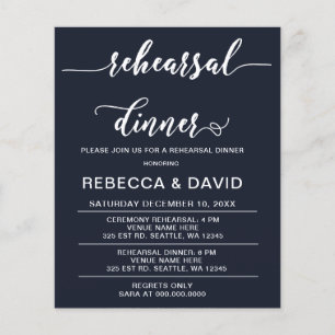 Papier Budget Script Marine Répétition Dîner Invitation