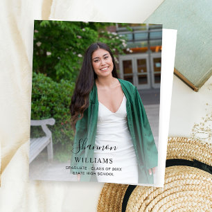 Papier Budget Script Mood Nom Photo Grad Party VER WH