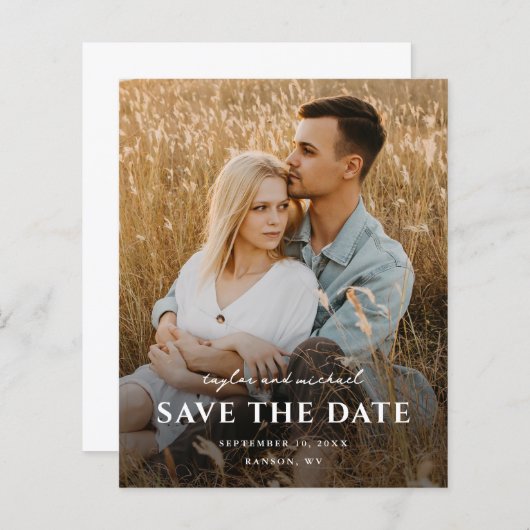 Papier Budget Script Names Photo Wedding Enregistrer La D (Devant / Derrière)