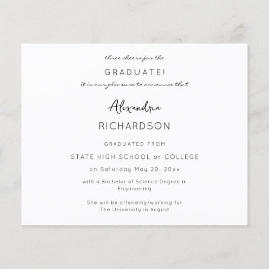 Papier Budget Script Nom de la méthode Photo Graduation 4 (Dos)