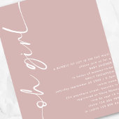 Papier Budget Script Oh Girl Dusty Baby shower Rose
