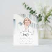 Papier Budget Script photo 60e anniversaire Invitation de (Debout devant)