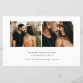 Papier Budget Script Photo de mariage à envoyer comme fai (Dos)