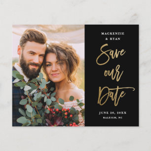 Papier Budget Script Photo de mariage Enregistrer la date