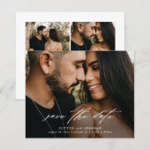 Papier Budget Script Photo de mariage Faire-part de date  (Devant / Derrière)