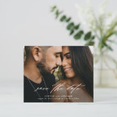 Papier Budget Script Photo de mariage Faire-part de date  (Debout devant)