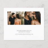 Papier Budget Script Photo de mariage Faire-part de date  (Dos)