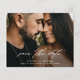 Papier Budget Script Photo de mariage Faire-part de date 