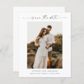 Papier Budget Script Photo Mariage minimal Enregistrer la (Devant / Derrière)