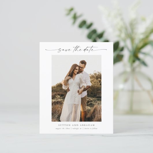 Papier Budget Script Photo Mariage minimal Enregistrer la (Debout devant)