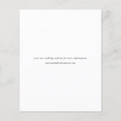 Papier Budget Script Photo Mariage minimal Enregistrer la (Dos)