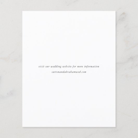 Papier Budget Script Photo Mariage minimal Enregistrer la (Dos)