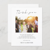 Papier Budget Script Photo QR Code Wedding Thank You (Devant / Derrière)