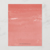 Papier Budget Sea Coral Beach Invitation nuptiale douche (Dos)