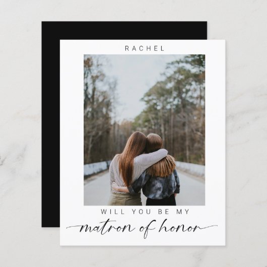 Papier Budget Serez-vous mon chef d'honneur Photo Chic (Devant / Derrière)