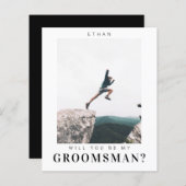Papier Budget Serez-vous mon Groomsman photo minime (Devant / Derrière)