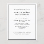 Papier Budget Service funéraire moderne Célébration de la (Devant)