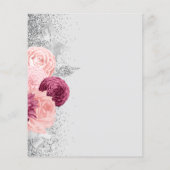 Papier Budget Silver Blush Floral 25th Anniversary (Dos)