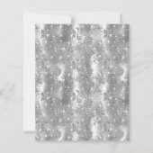 Papier Budget Silver Glam Floral Arch Invitation (Dos)