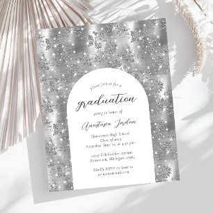 Papier Budget Silver Glam Floral Arch Invitation