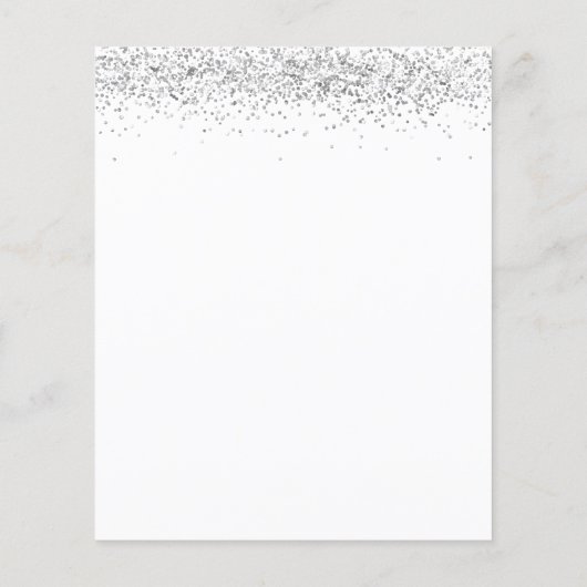 Papier Budget Silver Parties scintillant Girly Invitation (Dos)