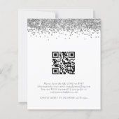 Papier Budget Silver Parties scintillant QR Code Mariage  (Dos)