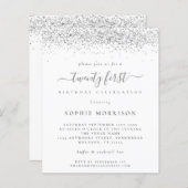 Papier Budget Silver Parties scintillant Vingt premier In (Devant / Derrière)