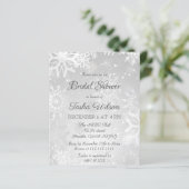 Papier Budget Silver Snowflakes Invitation de la douche n (Debout devant)