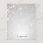 Papier Budget Silver Snowflakes Invitation de la douche n (Dos)