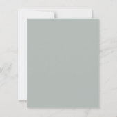 Papier Budget Silvery Sage Mariage Invitation de soirée (Dos)