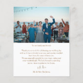 Papier Budget Simple 4 Merci photo Mariage (Dos)