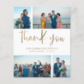 Papier Budget Simple 4 Merci photo Mariage (Devant)