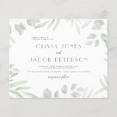 Papier Budget Simple Aquarelle Foliage Mariage botanique (Devant)