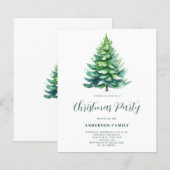 Papier Budget Simple Arbre Noël Invitation (Devant / Derrière)