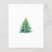Papier Budget Simple Arbre Noël Invitation (Dos)