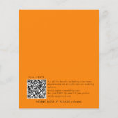 Papier Budget Simple Automne Orange Mariage QR Code Invit (Dos)