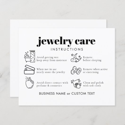 Papier Budget Simple Bijouterie Merci (Devant / Derrière)