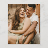 Papier Budget Simple Black White Photo Faire-part de mari (Dos)