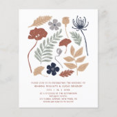 Papier Budget Simple Blue Redwood Flowers Moderne Mariage (Devant)