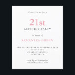 Papier Budget Simple Blush rose 21e Anniversaire Invitati<br><div class="desc">Budget Simple Texte Blush Invitation 21e Anniversaire. Un rapport qualité/prix inférieur 4, 5 x 5, 6 pouces alternative par défaut à l'option semi-brillant qui est recommandé pour les invitations et est une épaisseur similaire à une carte postale. L'option satin est beaucoup plus mince papier. La couleur et le type de...</div>
