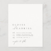 Papier Budget simple Boho moderne minimaliste Mariage pho (Devant)