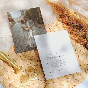 Papier Budget simple Boho moderne minimaliste Mariage pho