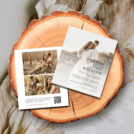 Papier Budget Simple Calligraphie Code Qr Photo Mariage